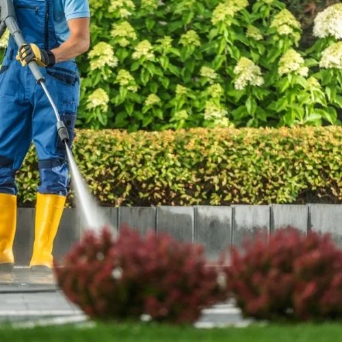 Before and after driveway cleaning service Lakeland Florida